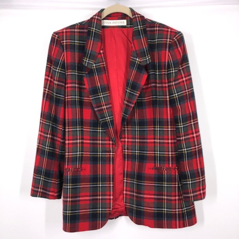 Vintage Evan Picone Womens Blazer Size 8 100% Wool